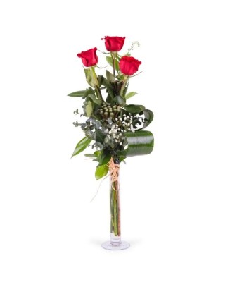 3 Rosas Rojas - Floristería en Don Benito