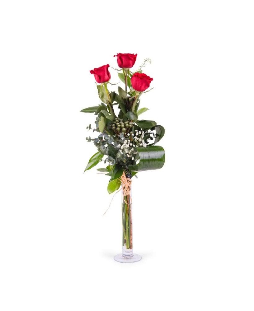 3 Rosas Rojas - Floristería en Don Benito