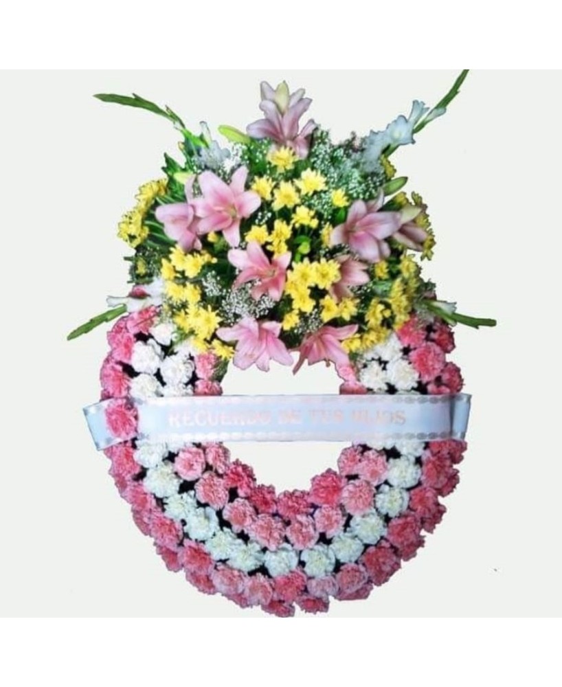 Corona de flores - Floristería La Gardenia - Don Benito