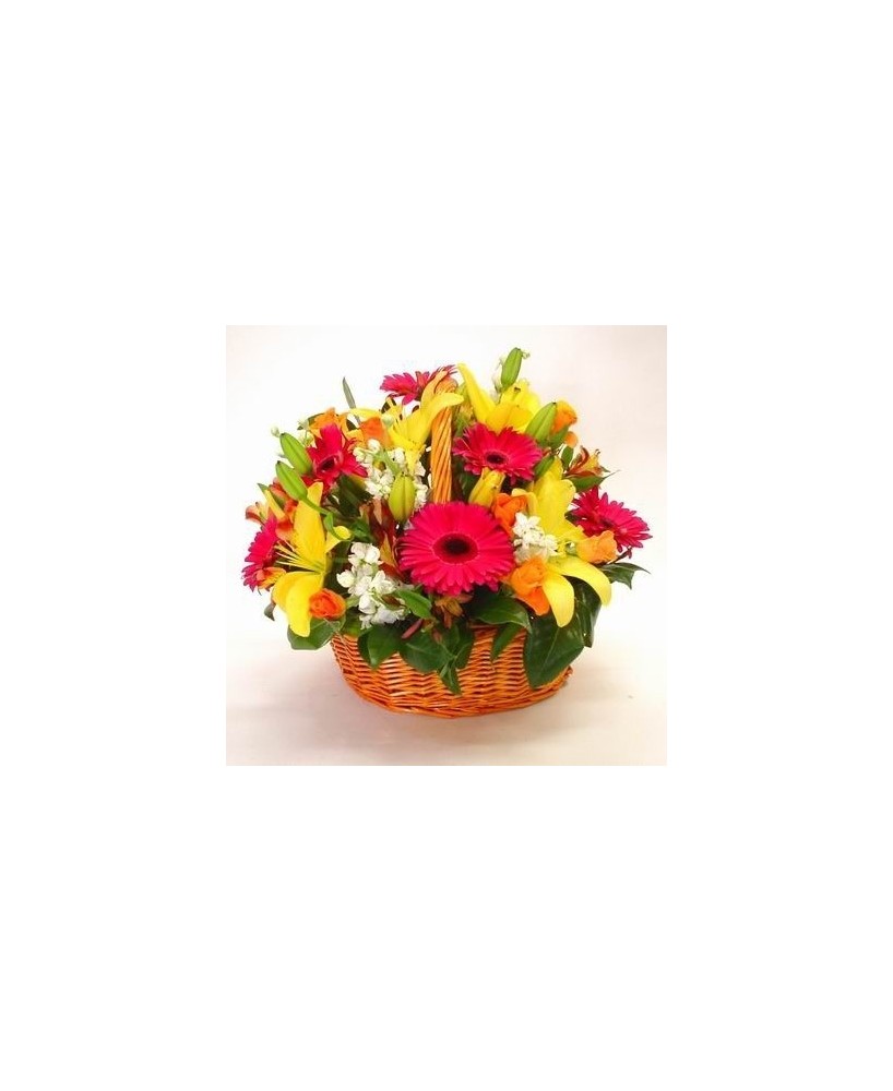 Cesta de flores  - Floristería La Gardenia - Don Benito