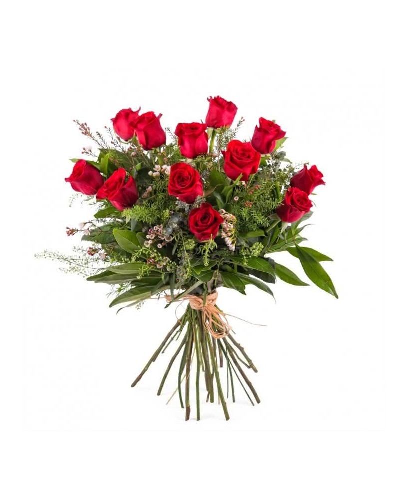 Ramo de una docena de Rosas Rojas - Floristería en Don Benito